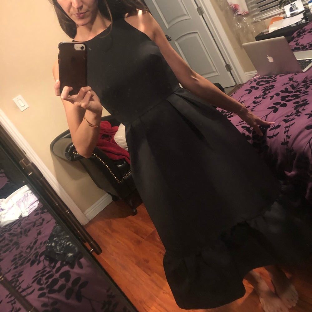 Kate spade black midi cocktail dress
